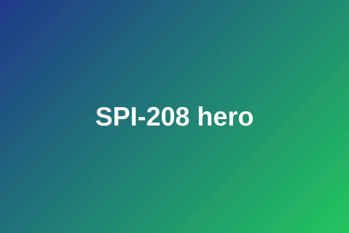 SPI-208 hero image